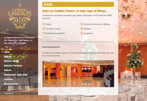 Website: Salón Candiles Polanco